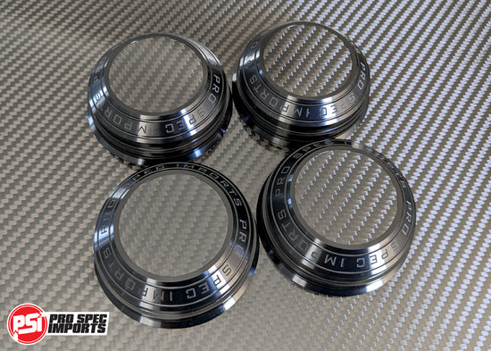 Work Meister S1 3P 18" Centre Caps Billet CNC Alloy - Suit Nissan GTR, R32, R33, R34, R35, 66.1mm Hub ring hubcentric - 41mm Height